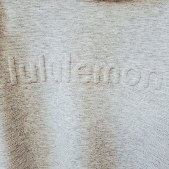 Lululemon AirWrap Hoodie Emboss Wordmark Gray Women Pullover Sweatshirt LW3G04S - Picture 2 of 6